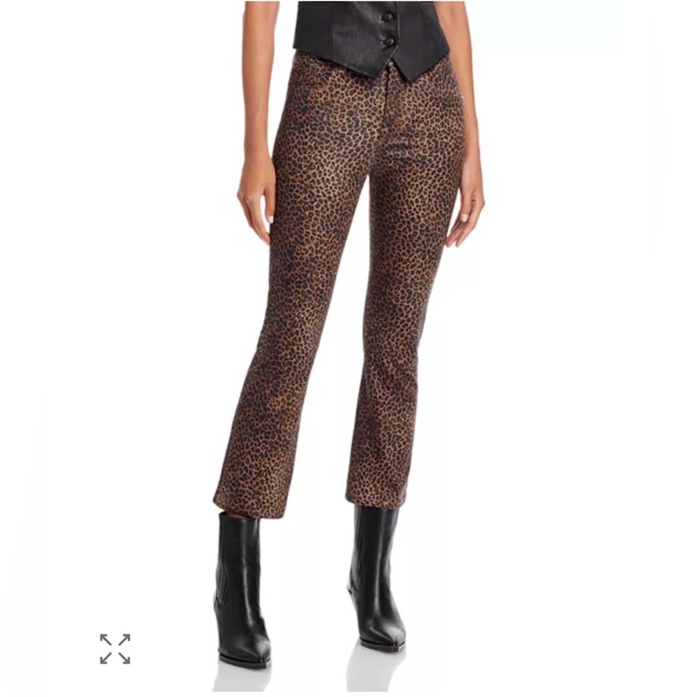 NWOT FRAME Le Crop Mini Boot Cut Jeans Leopard 26
